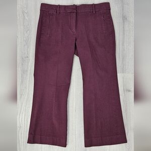 J. Crew Factory Wide-Leg Trousers in Deep Wine